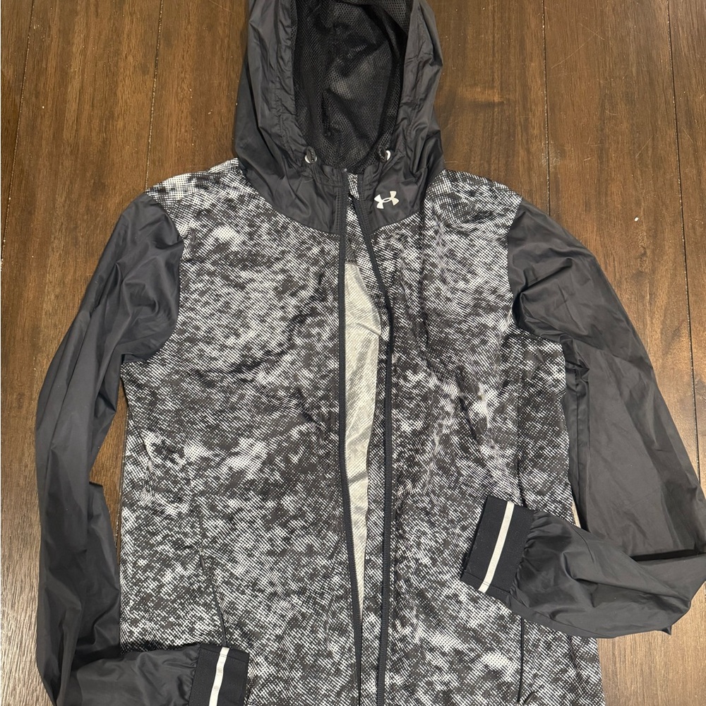 Under Armour Black and Gray Hooded Jacket
